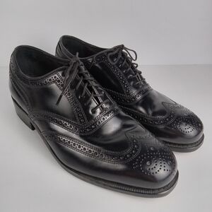Florsheim Lexington Wingtip Oxford Dress Shoes Mens Size 7 Black Leather Lace Up